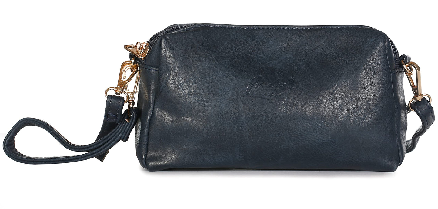 Dara - Vegan Leather Mini Shoulder & Crossbody Bag with Back Zip Pocket