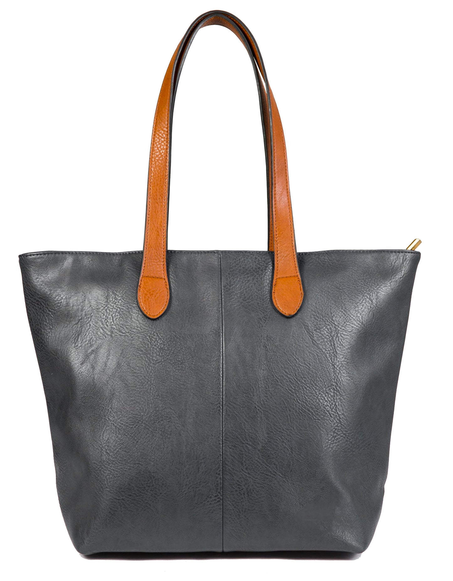 Brook - Medium Vegan Leather Shoulder Tote Bag with Zip Closure & Lightweight Design