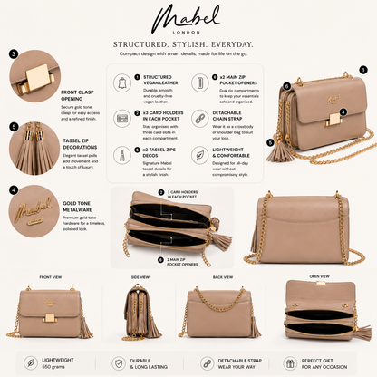 Skylar - Vegan Leather Party Wedding Clutch Bag with Detachable Crossbody Strap