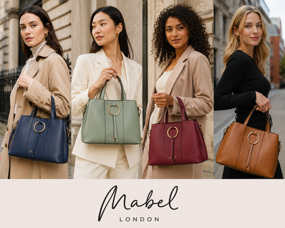 Elegant Satchel Handbag with Top Handles, Multiple Pockets & Shoulder Strap - Lumi