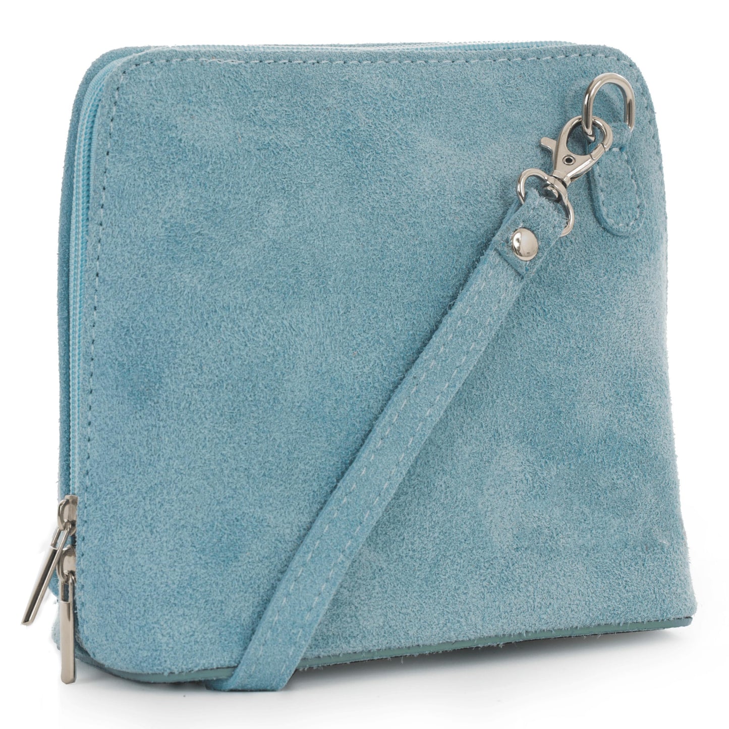Abby - Genuine Italian Suede Leather Small Crossbody Bag Handmade in Florence Tuscany