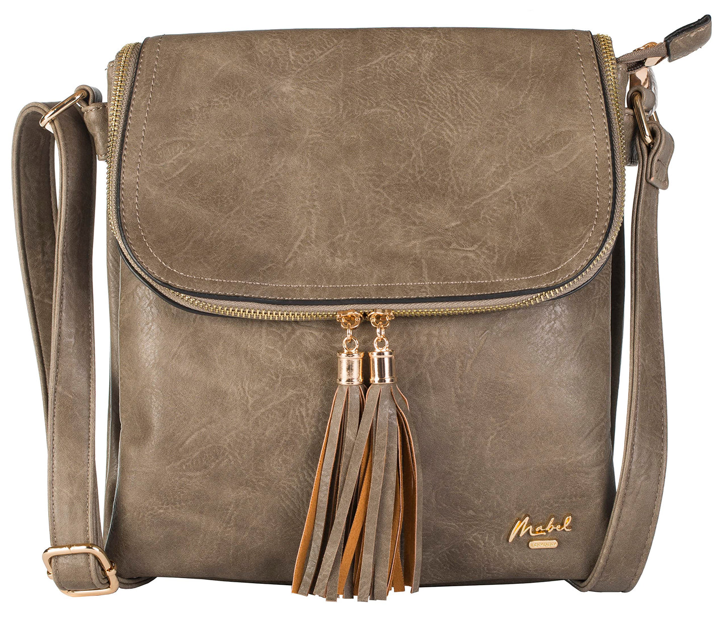 Polly - Medium Vegan Leather Shoulder Tote Bag with Zip Closure & Everyday Design