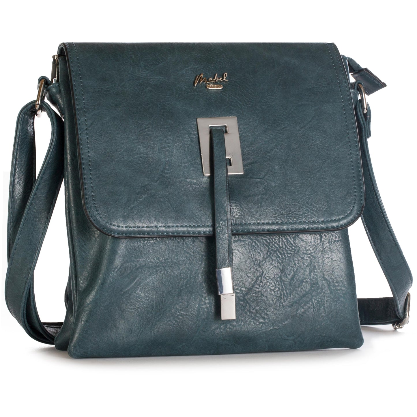 Zeta - Vegan Leather Medium Crossbody Bag with Zip Closure & Organised Interior