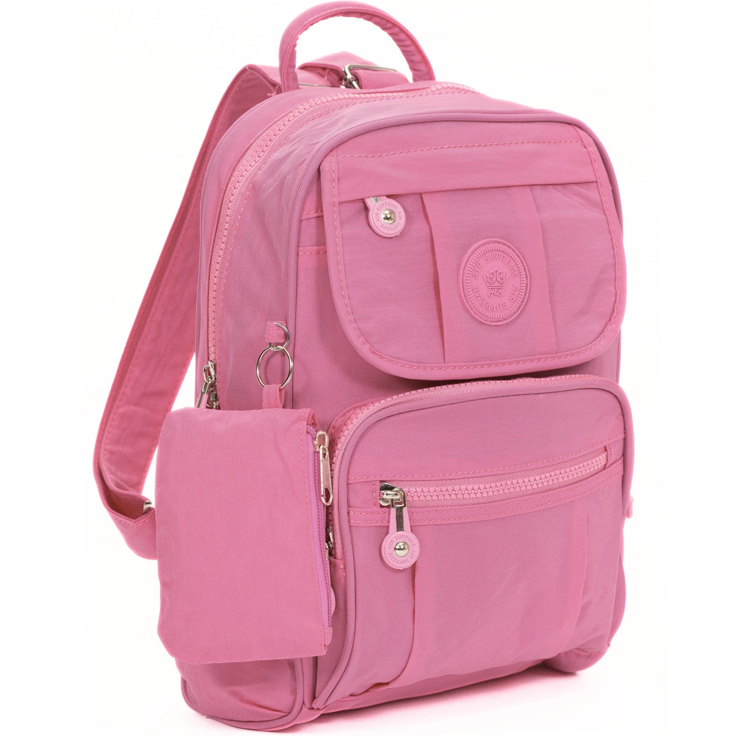 Lacey - Small Rainproof Fabric Mini Backpack with Multi Zip Pockets & Lightweight Design