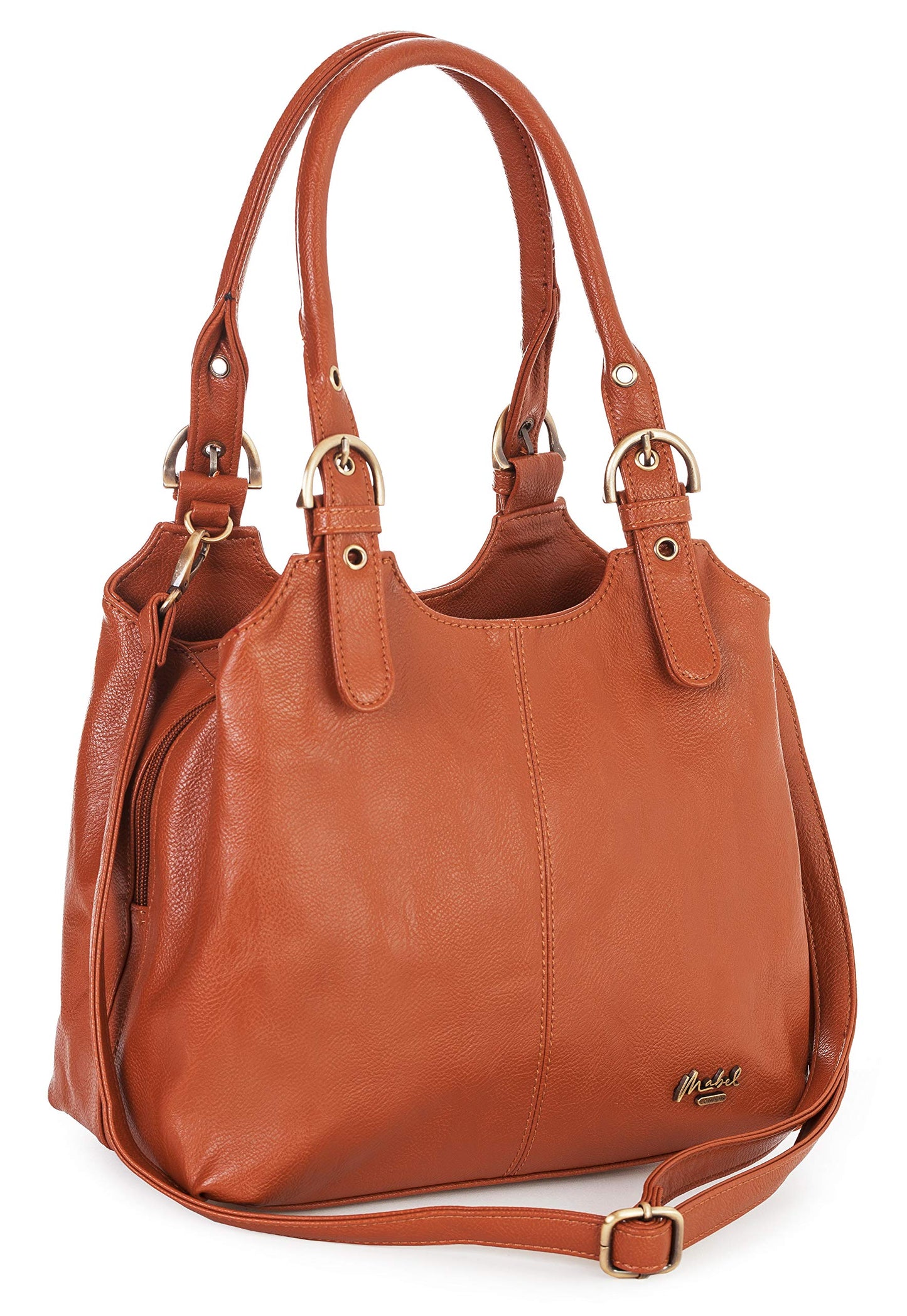 Amelia - Large Vegan Leather Shoulder Tote with Zip Closure & Spacious Organised Interior