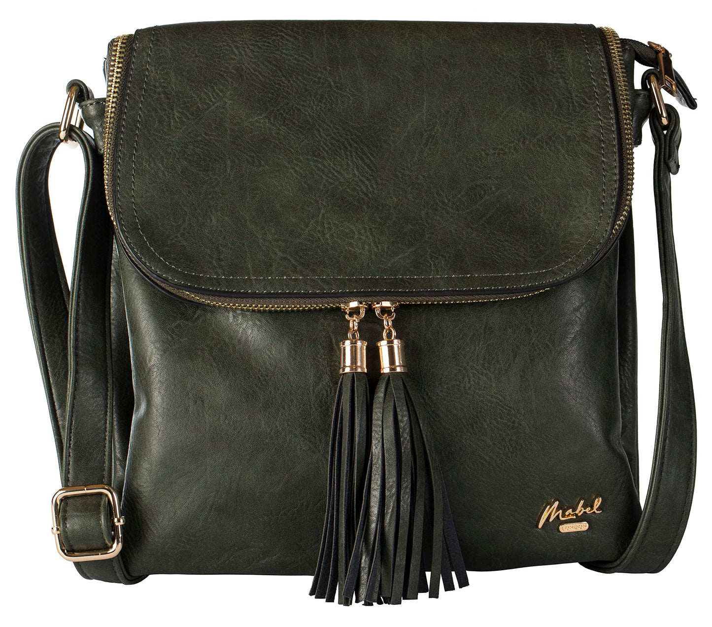 Polly - Medium Vegan Leather Shoulder Tote Bag with Zip Closure & Everyday Design