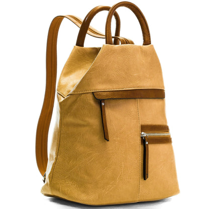 Faye - Contrasting Colour Convertible Backpack to Monostrap Slingbag
