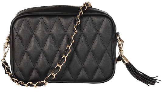 El - Small Vegan Leather Crossbody Shoulder Bag with Compact Design & Zip Closure