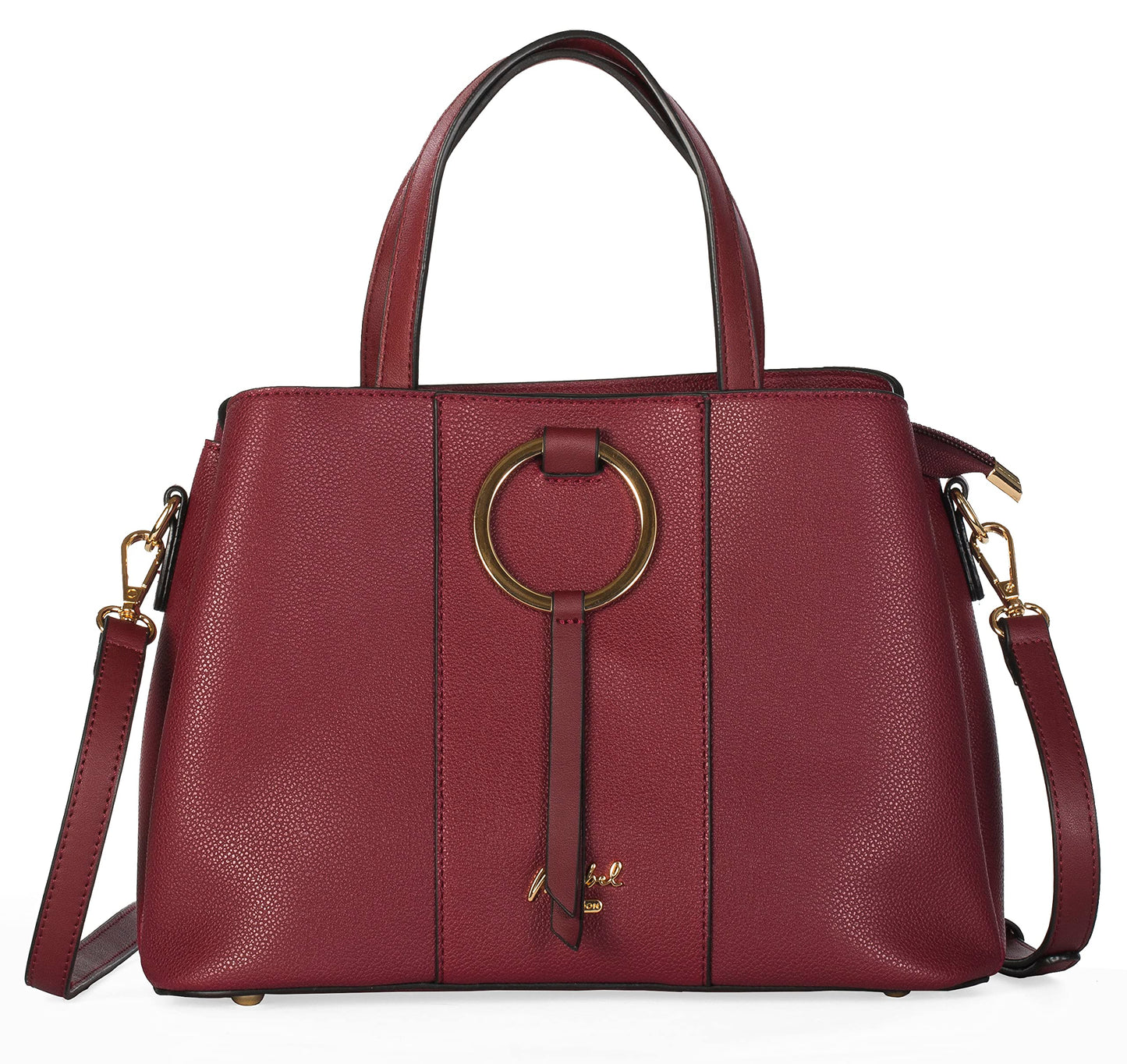 Lumi - Vegan Leather Satchel Handbag with Top Handles, Multiple Pockets & Strap