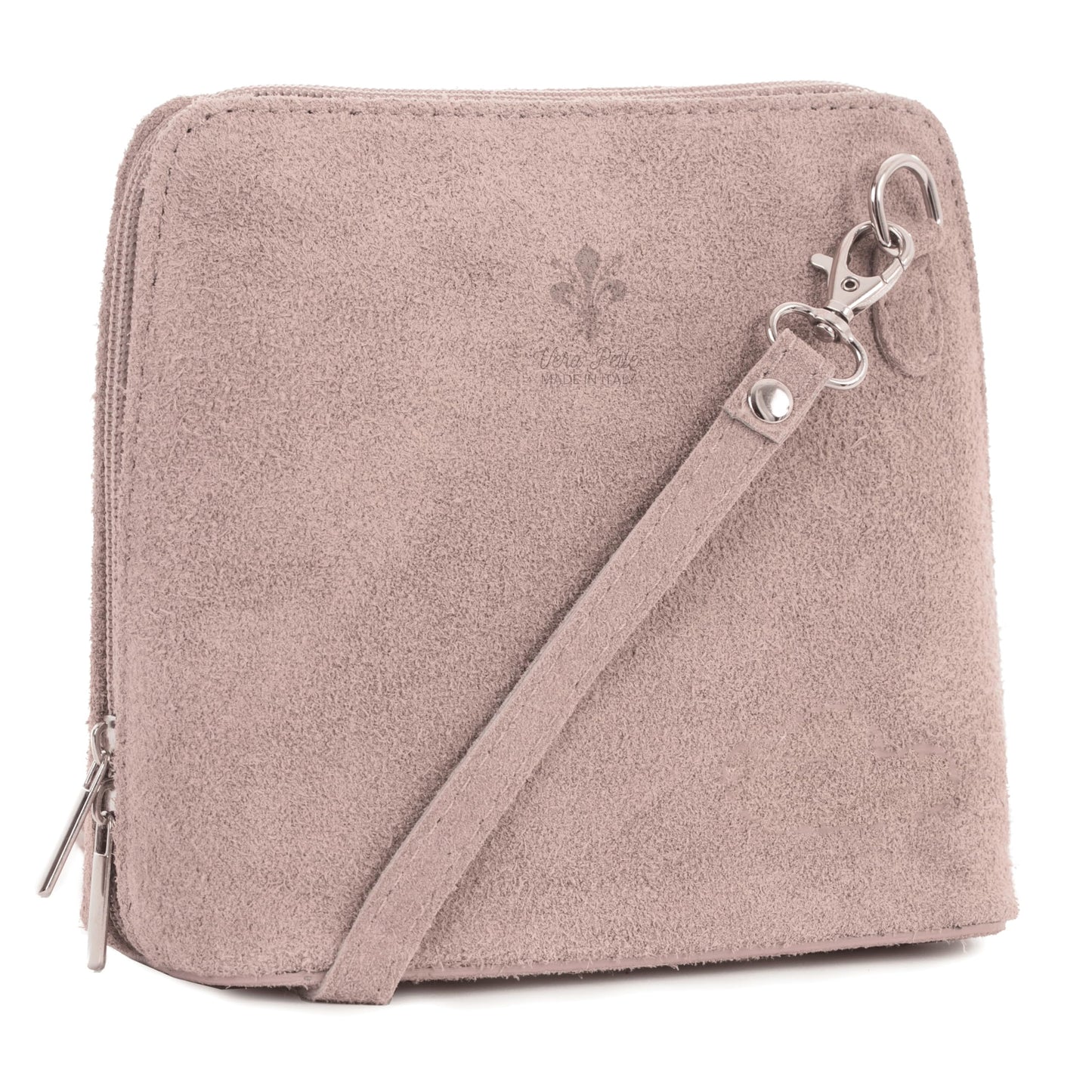 Abby - Genuine Italian Suede Leather Small Crossbody Bag Handmade in Florence Tuscany