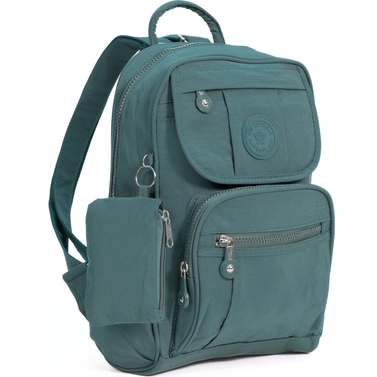 Lacey - Small Rainproof Fabric Mini Backpack with Multi Zip Pockets & Lightweight Design