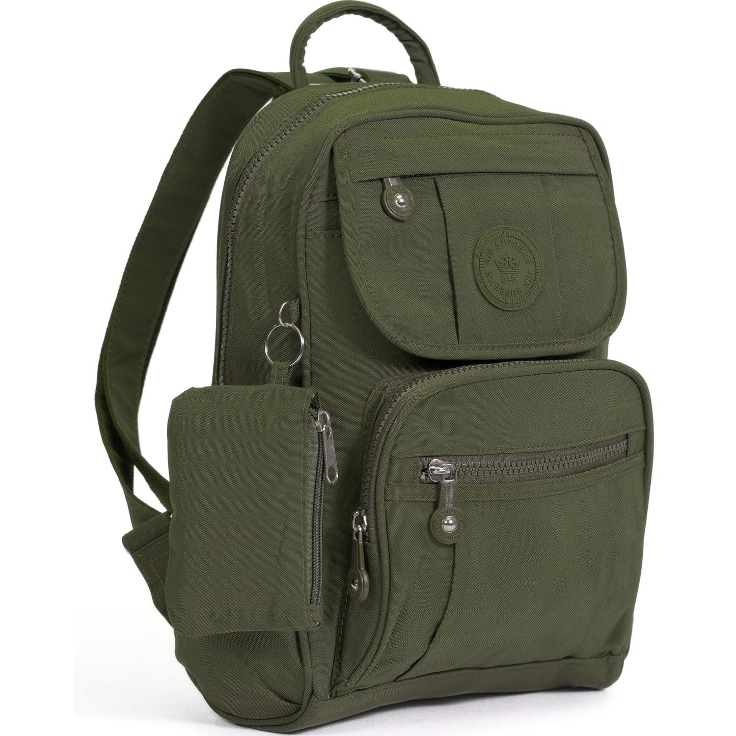 Lacey - Small Rainproof Fabric Mini Backpack with Multi Zip Pockets & Lightweight Design