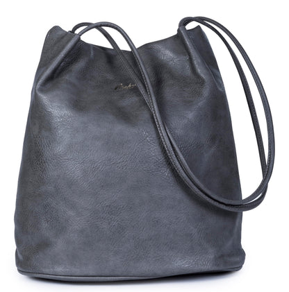 Delilah – Medium Vegan Leather Hobo Shoulder Bag with Pockets