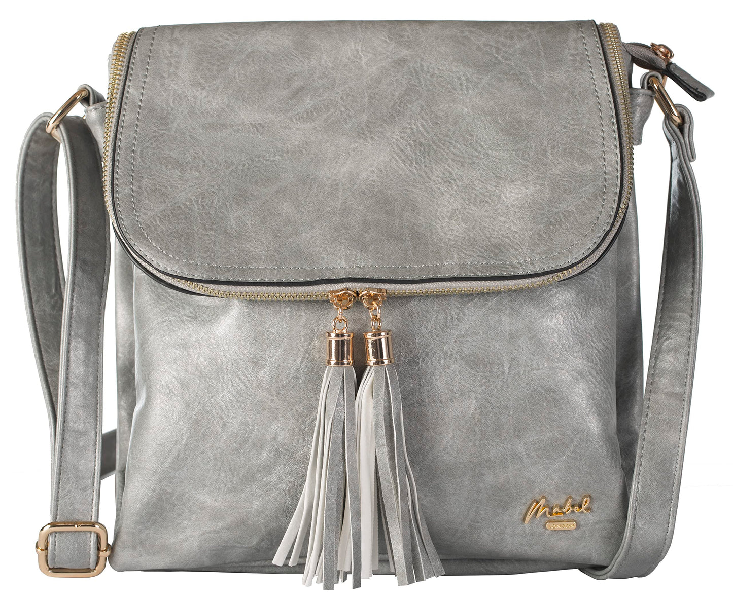 Polly - Medium Vegan Leather Shoulder Tote Bag with Zip Closure & Everyday Design