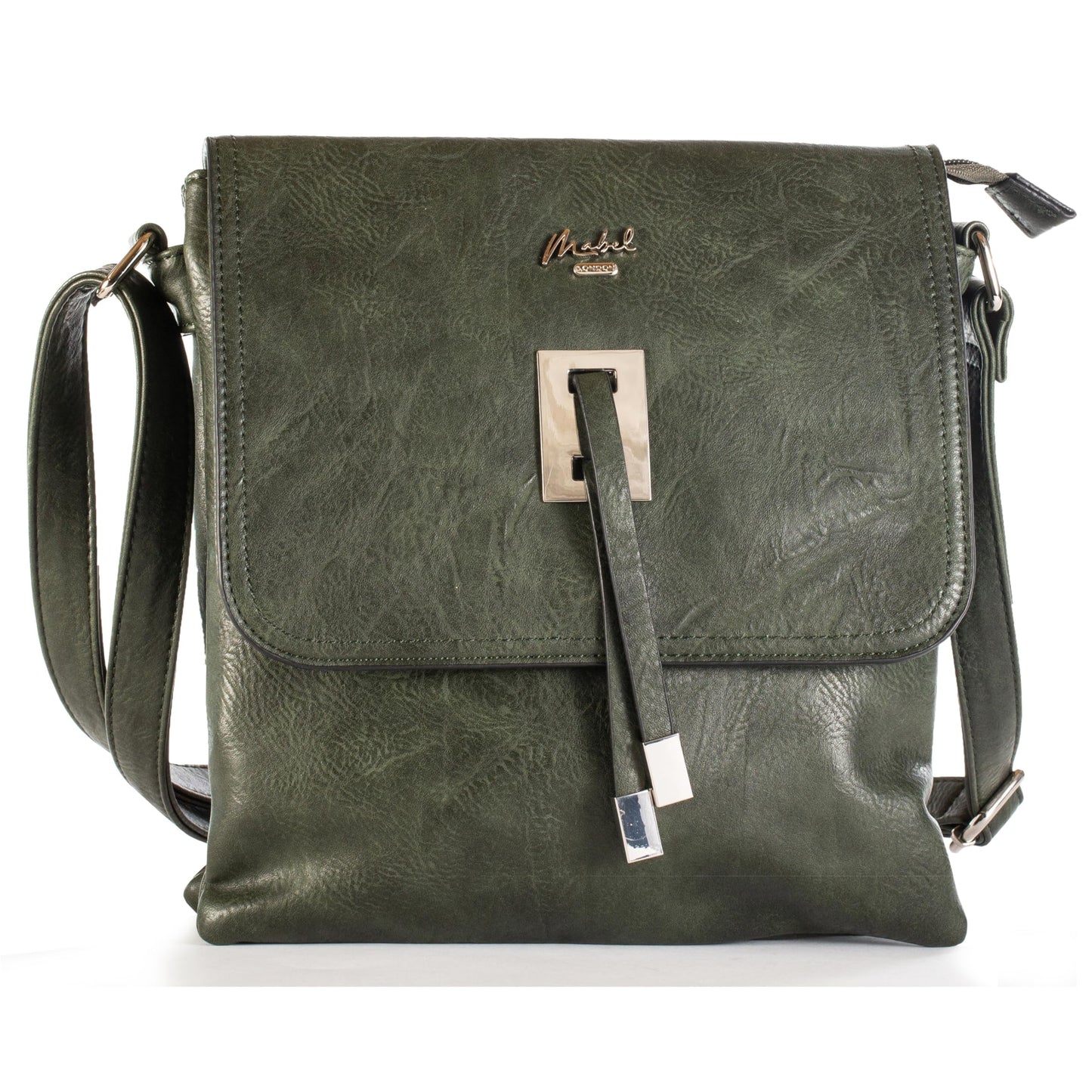 Zeta - Vegan Leather Medium Crossbody Bag with Zip Closure & Organised Interior