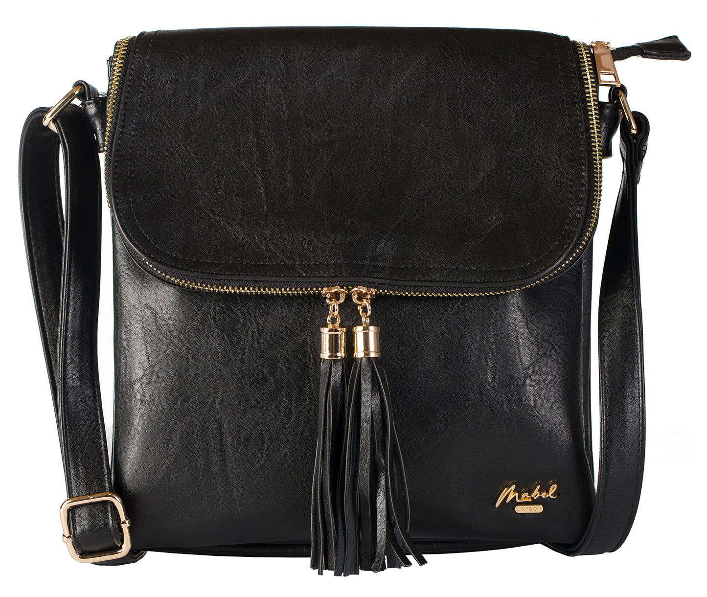 Polly - Medium Vegan Leather Shoulder Tote Bag with Zip Closure & Everyday Design