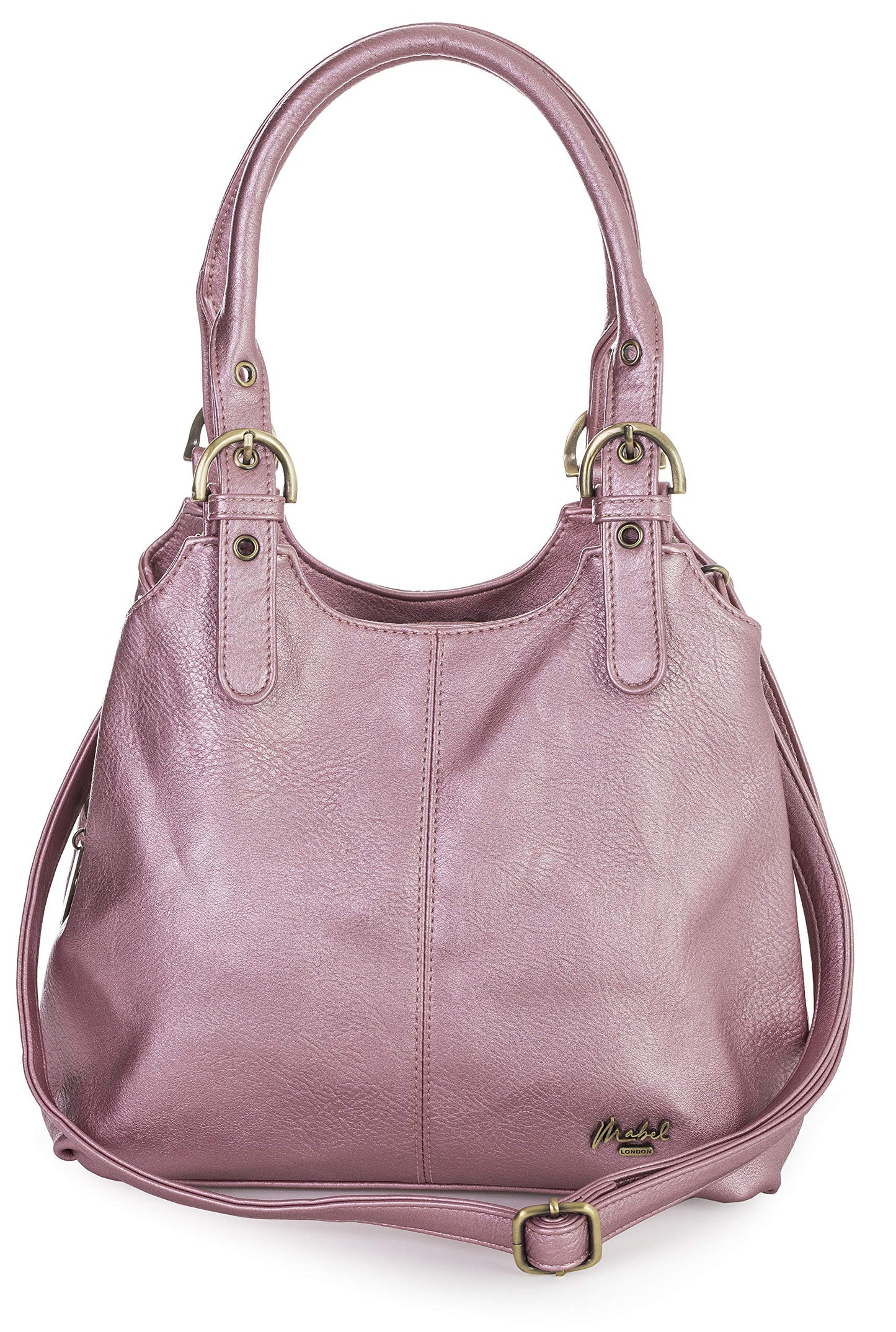 Amelia - Large Vegan Leather Shoulder Tote with Zip Closure & Spacious Organised Interior