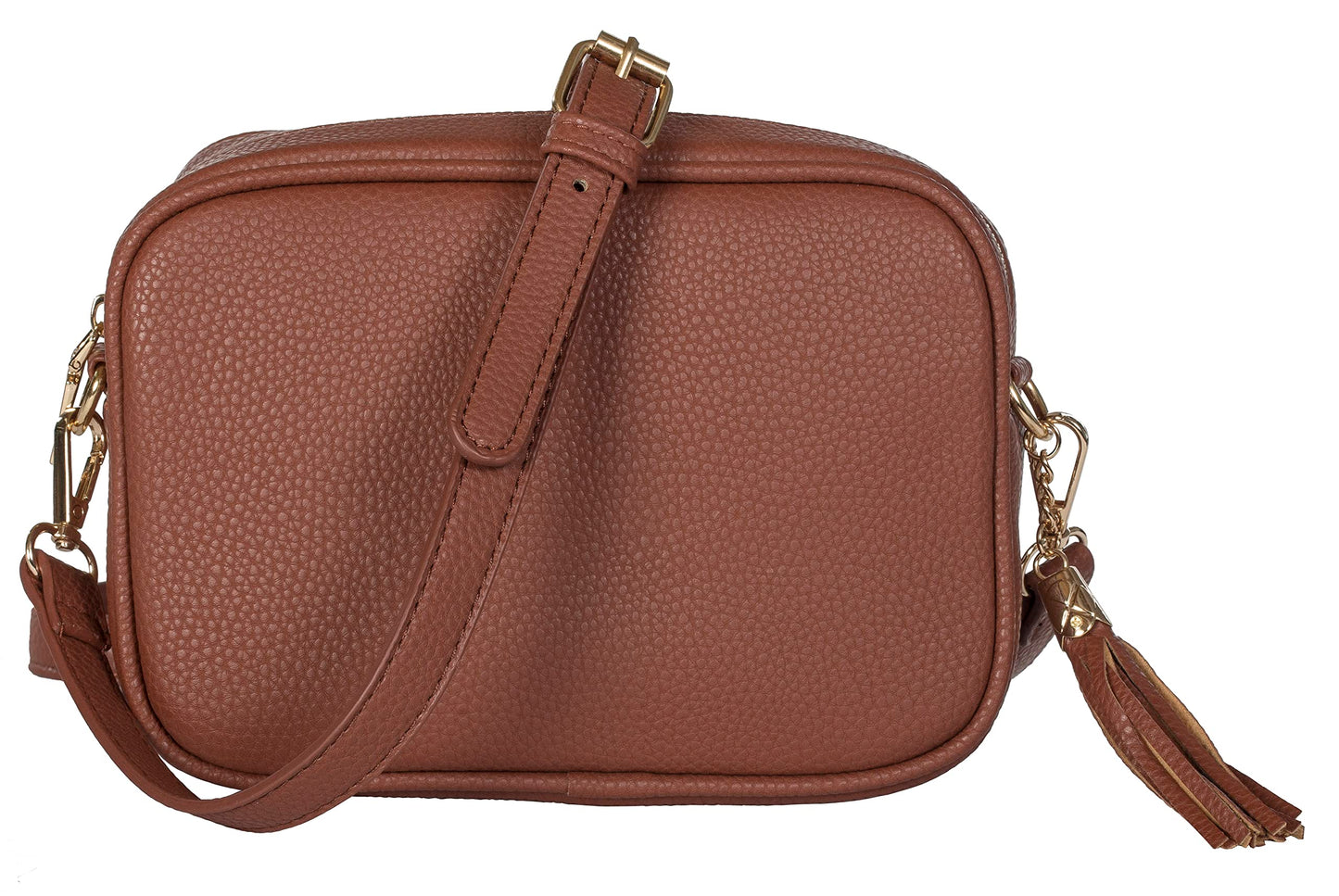 Ki - Small Vegan Leather Crossbody Shoulder Bag with Compact Design & Zip Pocket