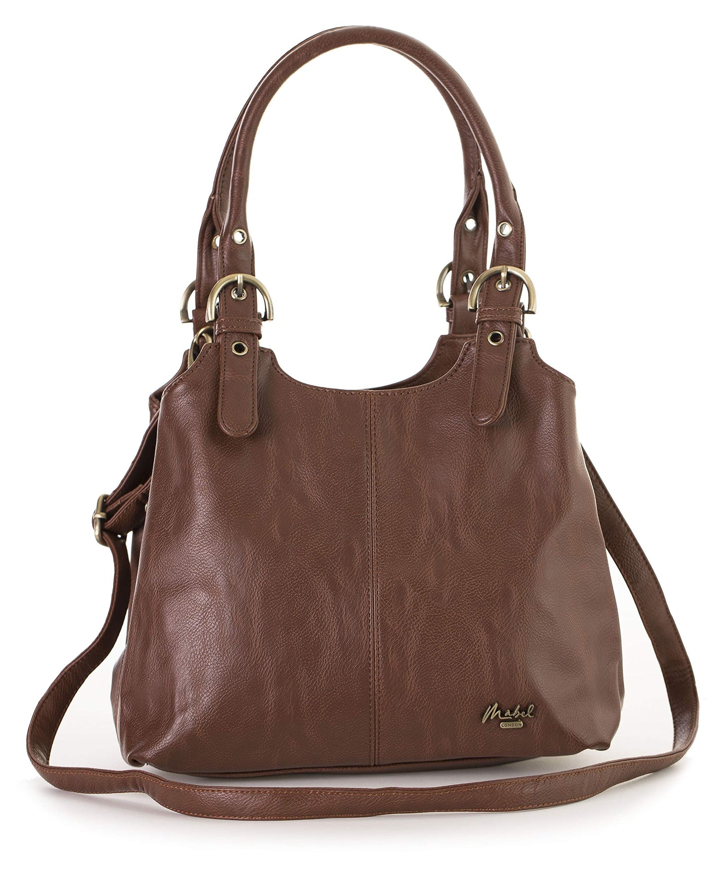 Amelia - Large Vegan Leather Shoulder Tote with Zip Closure & Spacious Organised Interior