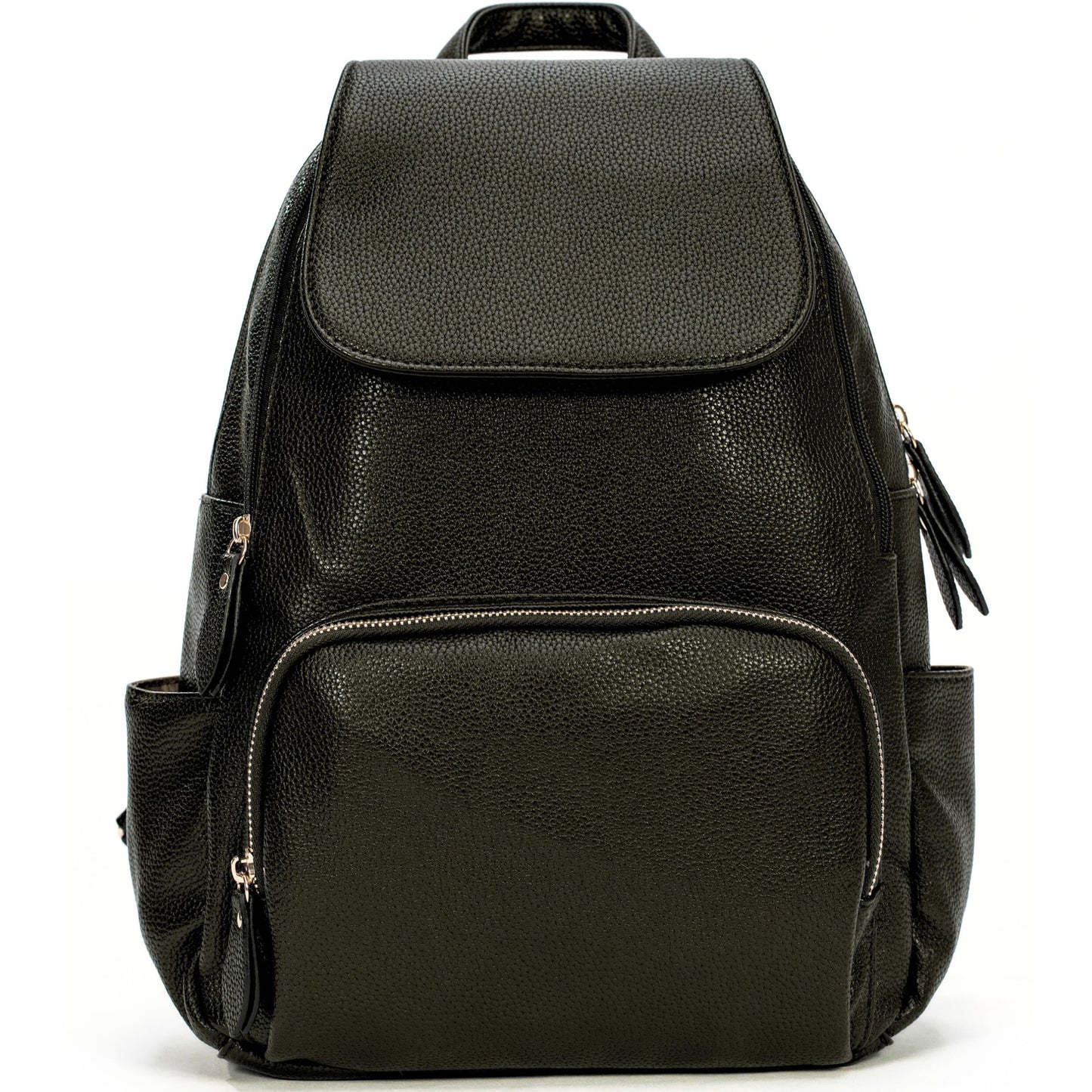 Jade - Large Vegan Leather Tote Shoulder Bag with Spacious Interior & Zip Pockets