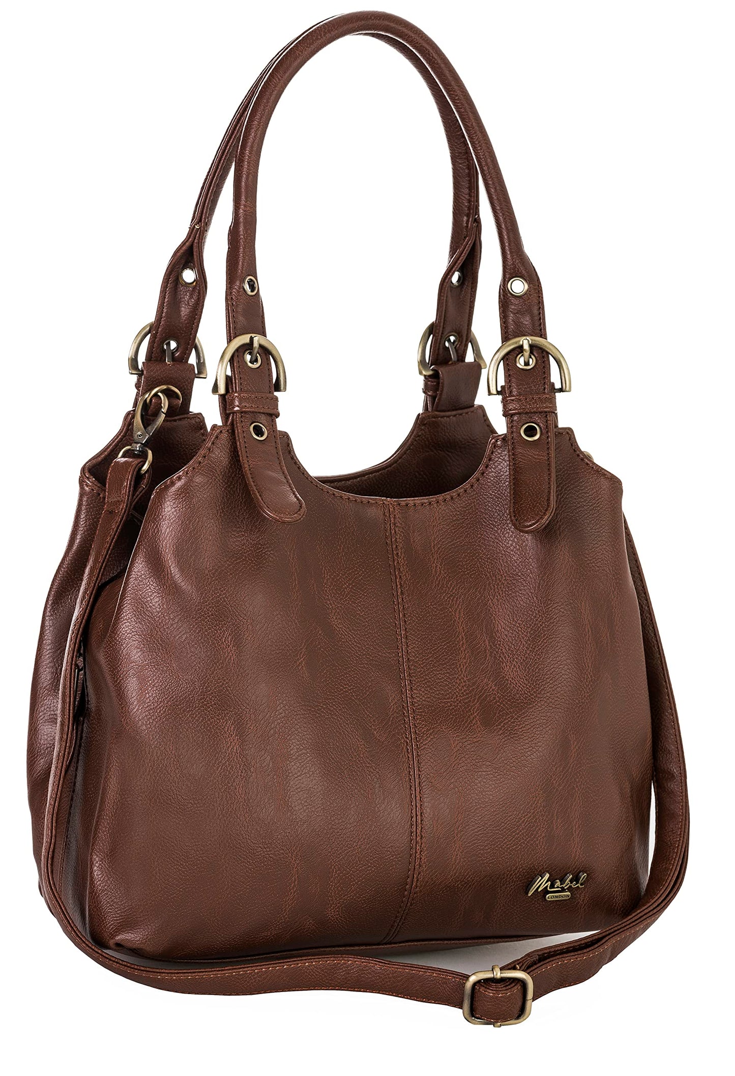 Amelia - Large Vegan Leather Shoulder Tote with Zip Closure & Spacious Organised Interior