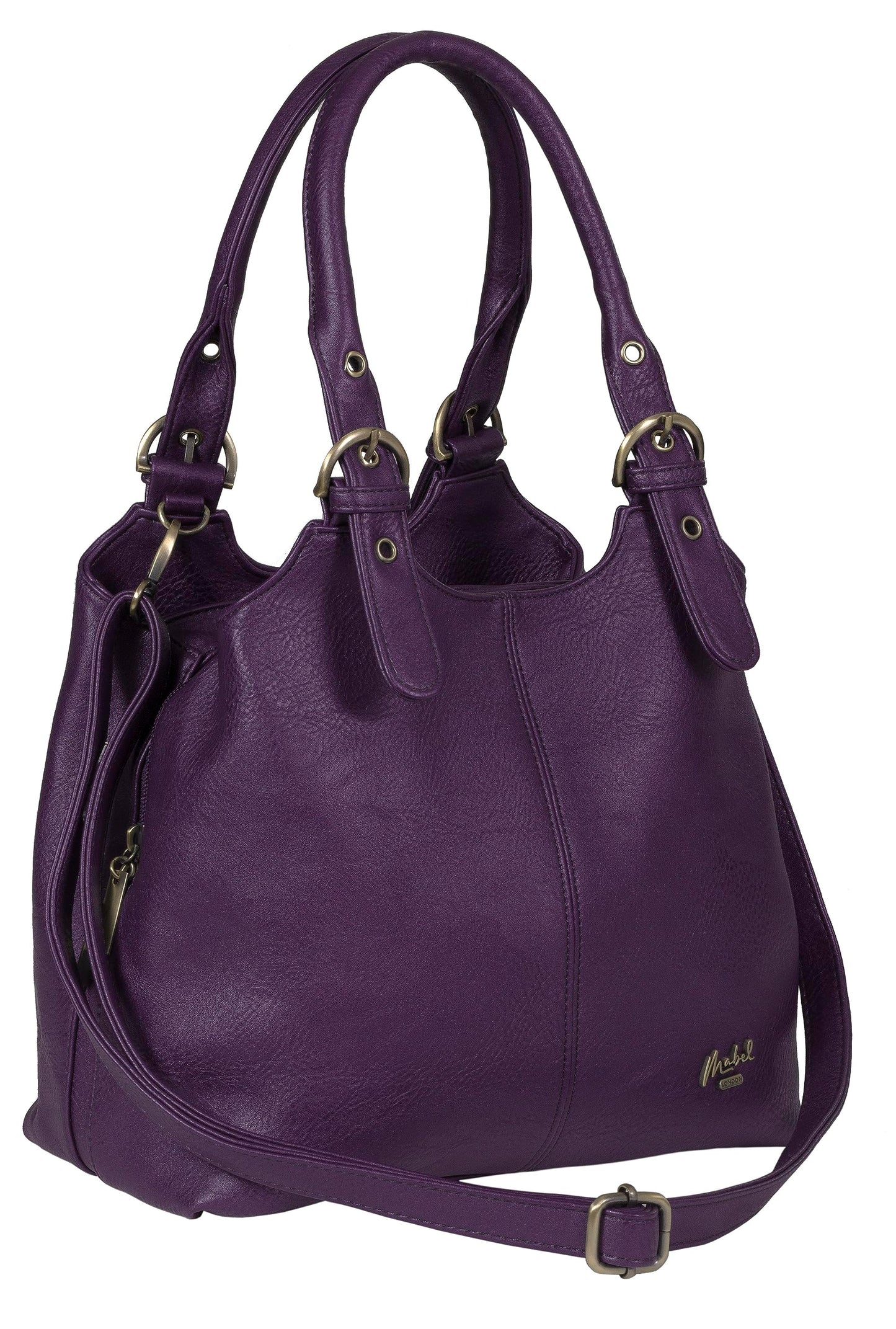 Amelia - Large Vegan Leather Shoulder Tote with Zip Closure & Spacious Organised Interior