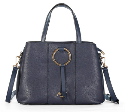 Elegant Satchel Handbag with Top Handles, Multiple Pockets & Shoulder Strap - Lumi