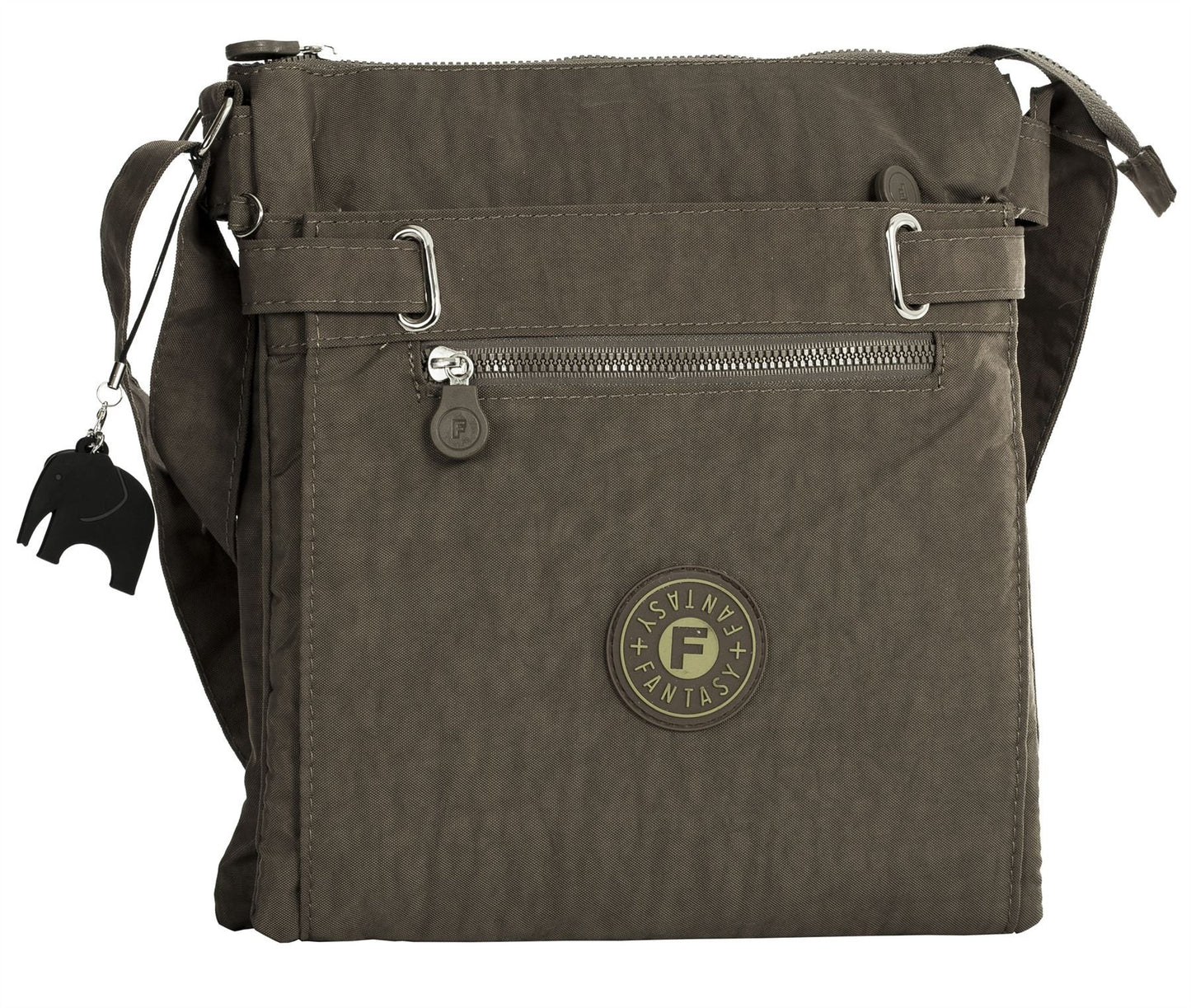 Lydia - Lightweight Fabric Medium Crossbody Shoulder Bag with Multi Compartments