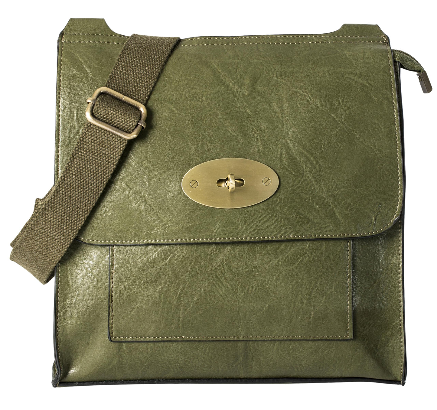 Nadia - Medium Vegan Leather Crossbody Shoulder Bag with Adjustable Strap & Sleek Design