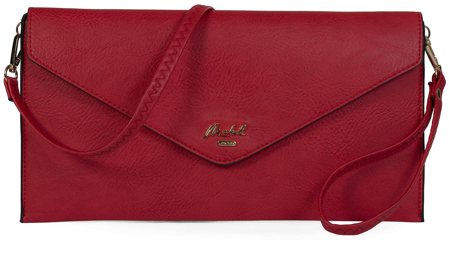 Piper - Vegan Leather Clutch Wristlet with Detachable Strap, Evening Purse Bag