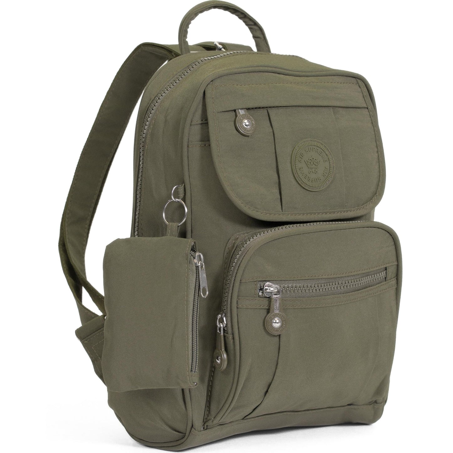 Lacey - Small Rainproof Fabric Mini Backpack with Multi Zip Pockets & Lightweight Design