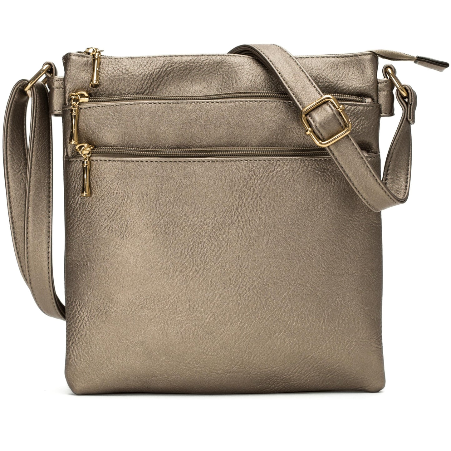 Jayden - Large Vegan Leather Shoulder Tote Bag with Zip Closure & Organised Interior