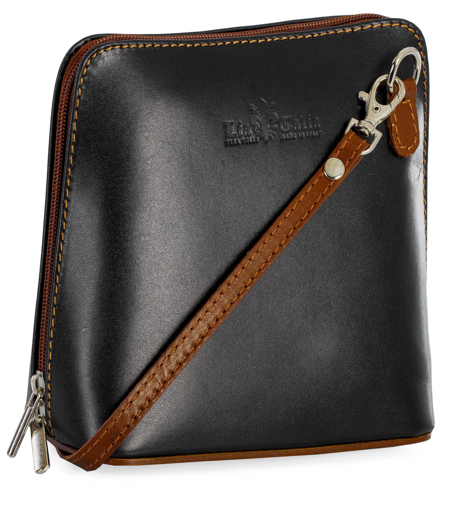 Abby - Genuine Italian Leather Multicoloured Small Crossbody Bag Handmade in Florence Tuscany