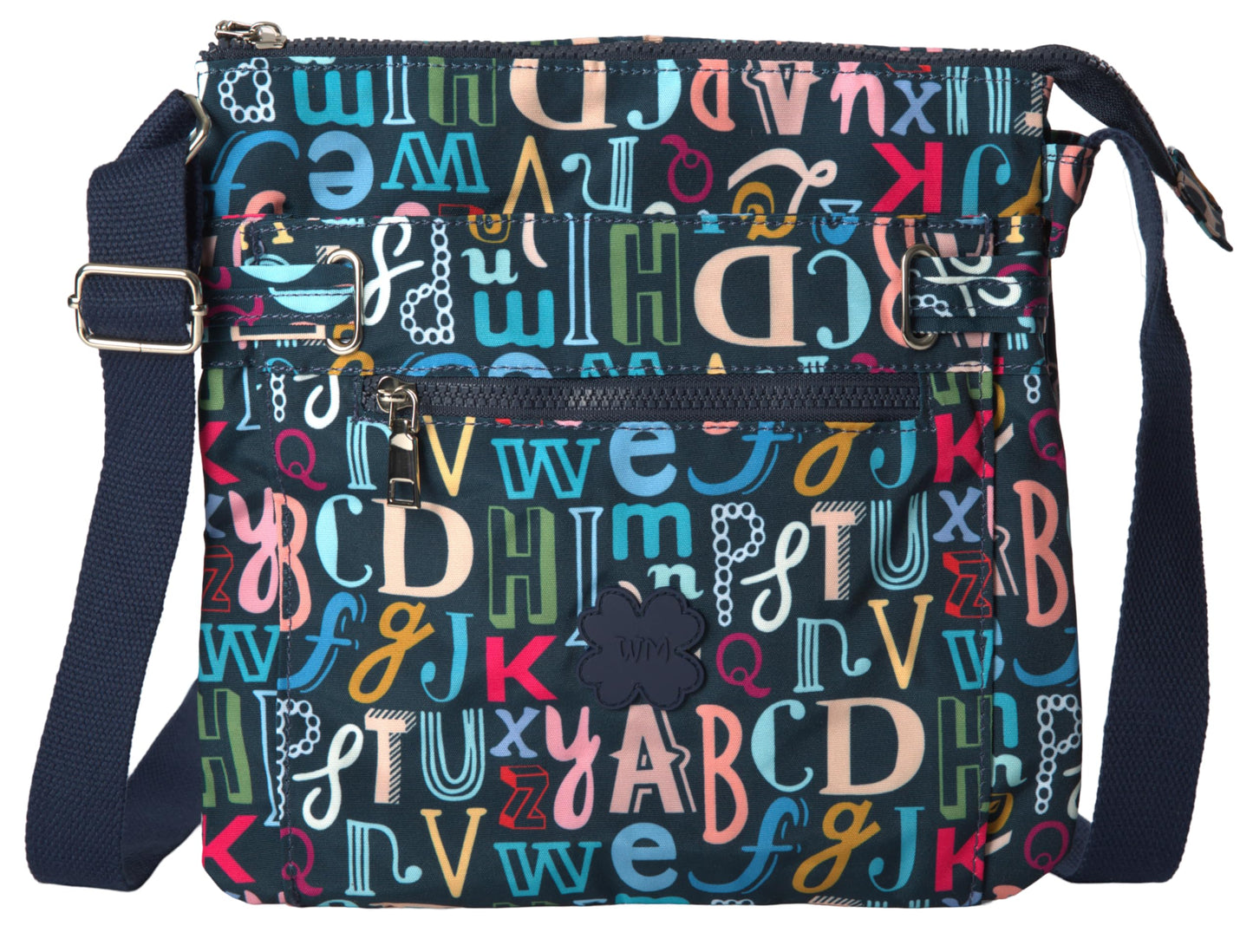 Lydia - Lightweight Fabric Medium Crossbody Shoulder Bag with Multi Compartments