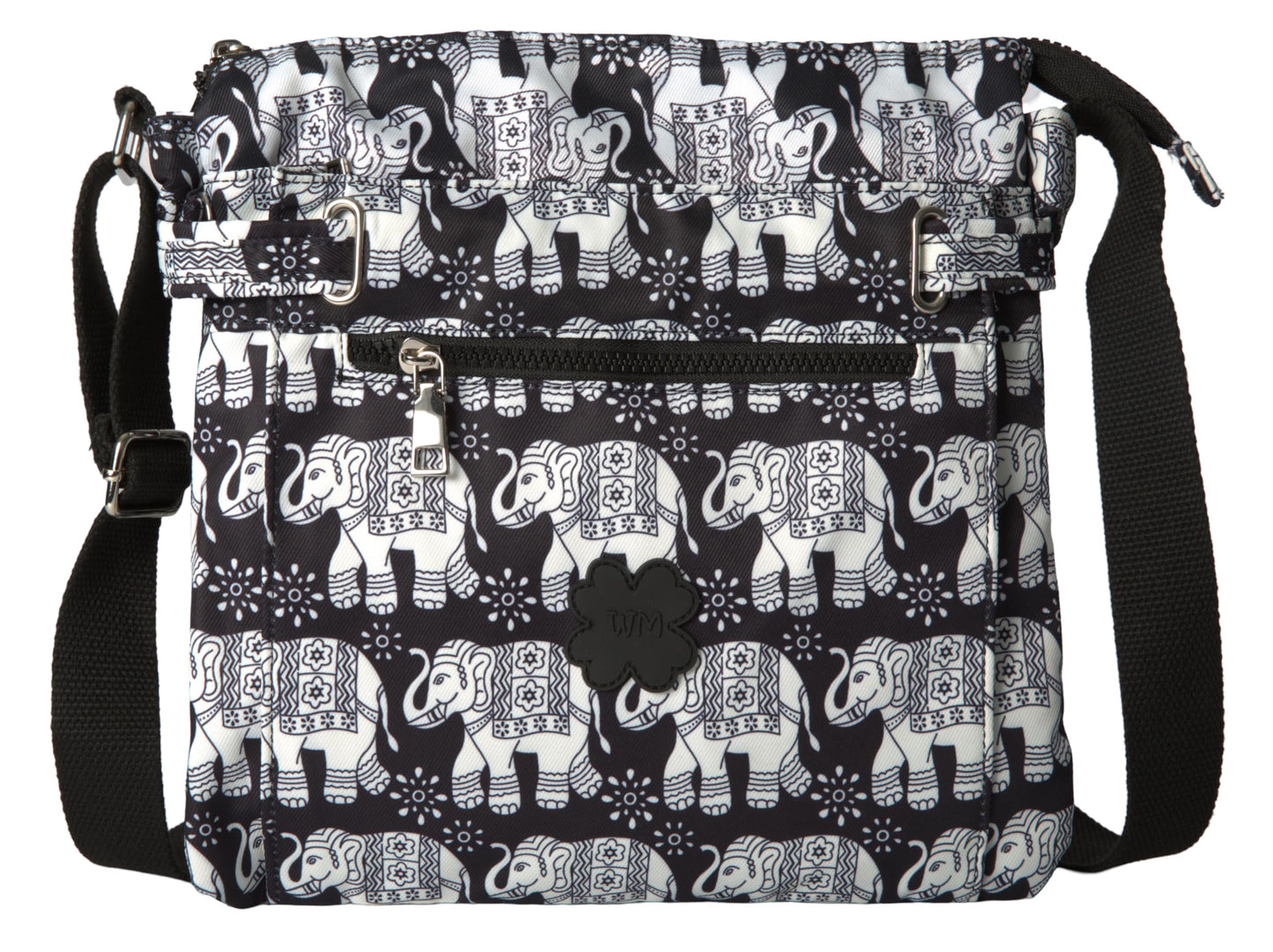 Lydia - Lightweight Fabric Medium Crossbody Shoulder Bag with Multi Compartments