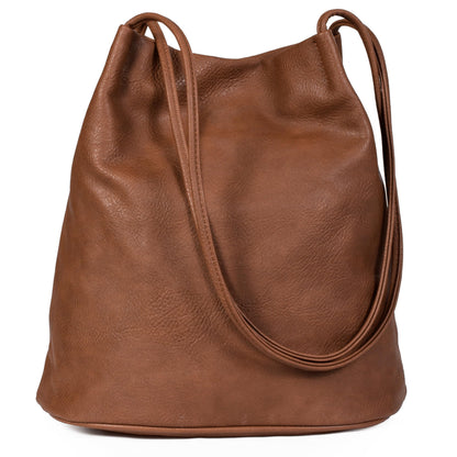 Delilah – Medium Vegan Leather Hobo Shoulder Bag with Pockets