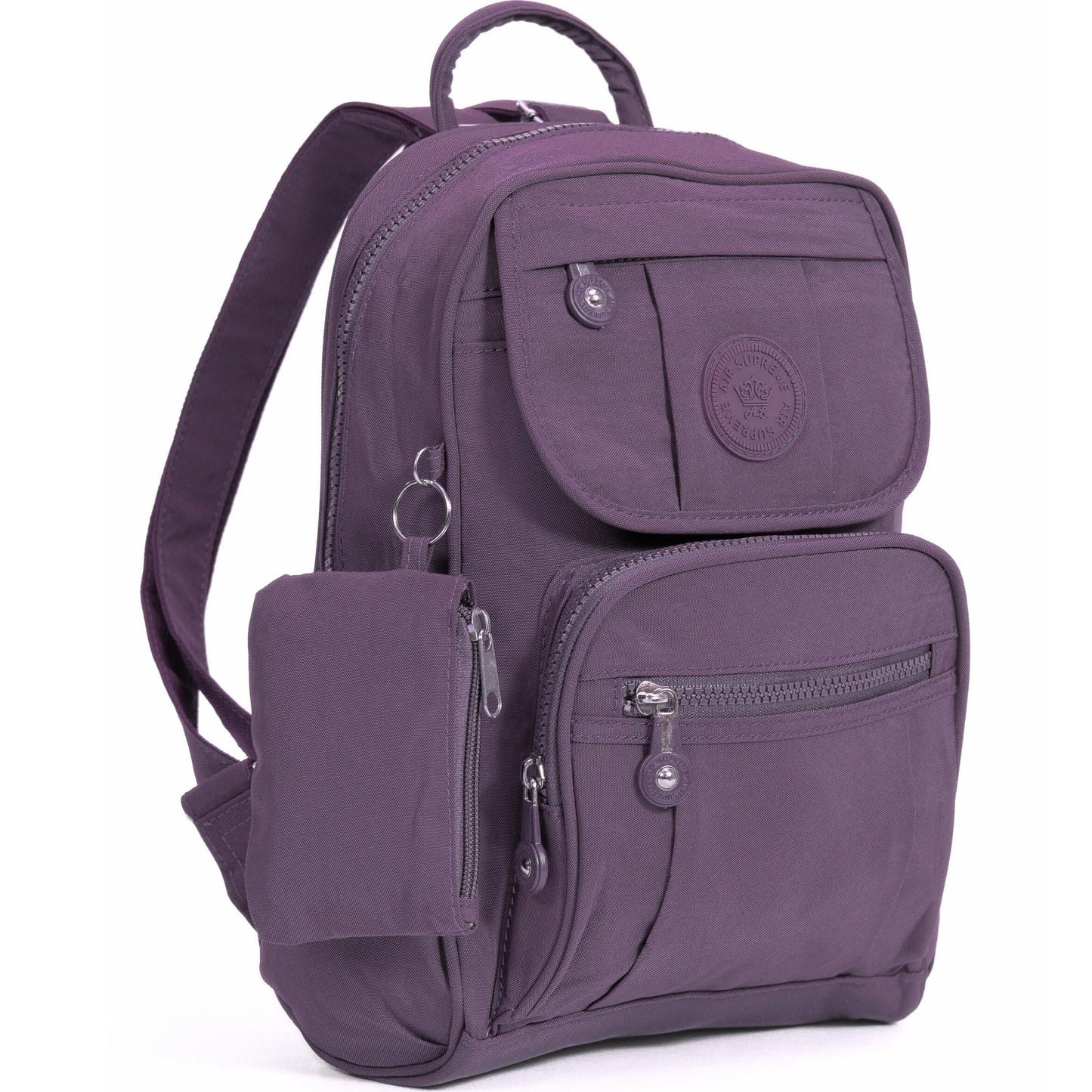 Lacey - Small Rainproof Fabric Mini Backpack with Multi Zip Pockets & Lightweight Design