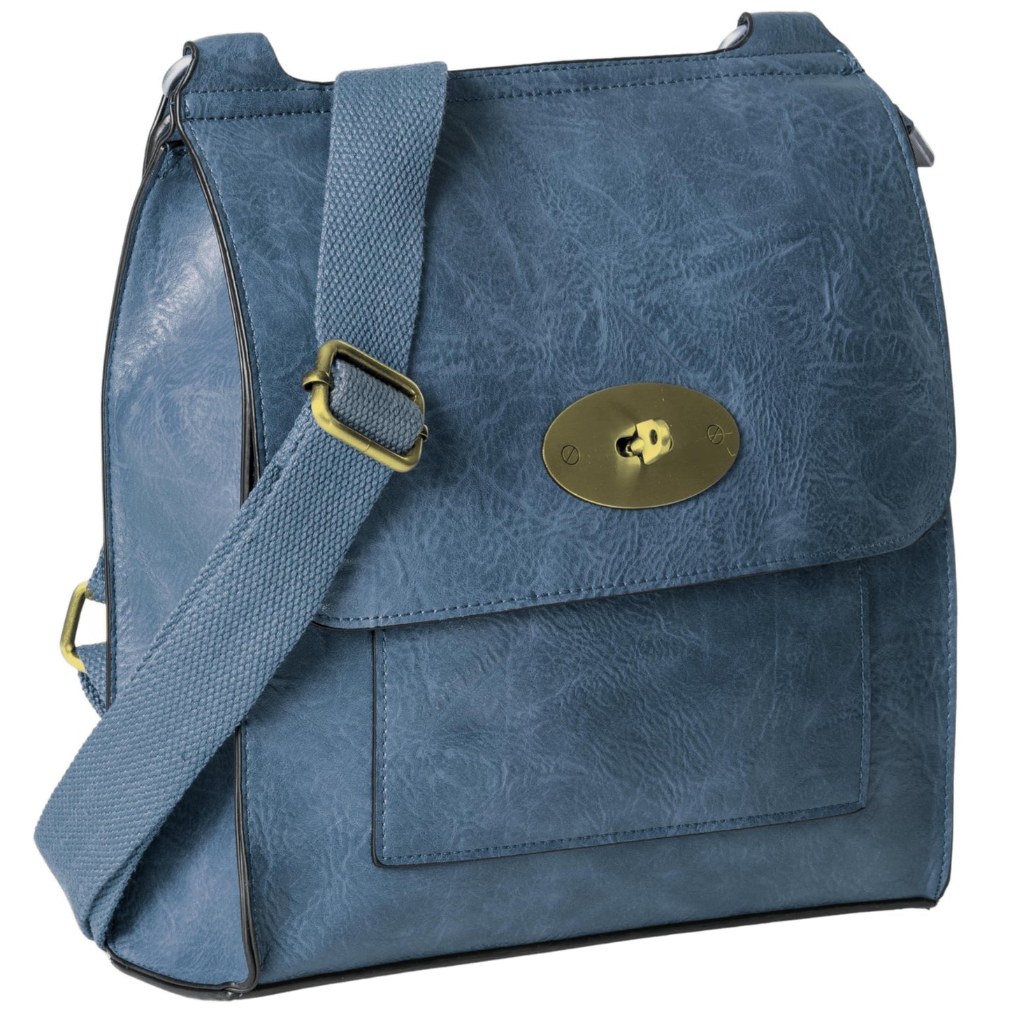 Nadia - Medium Vegan Leather Crossbody Shoulder Bag with Adjustable Strap & Sleek Design