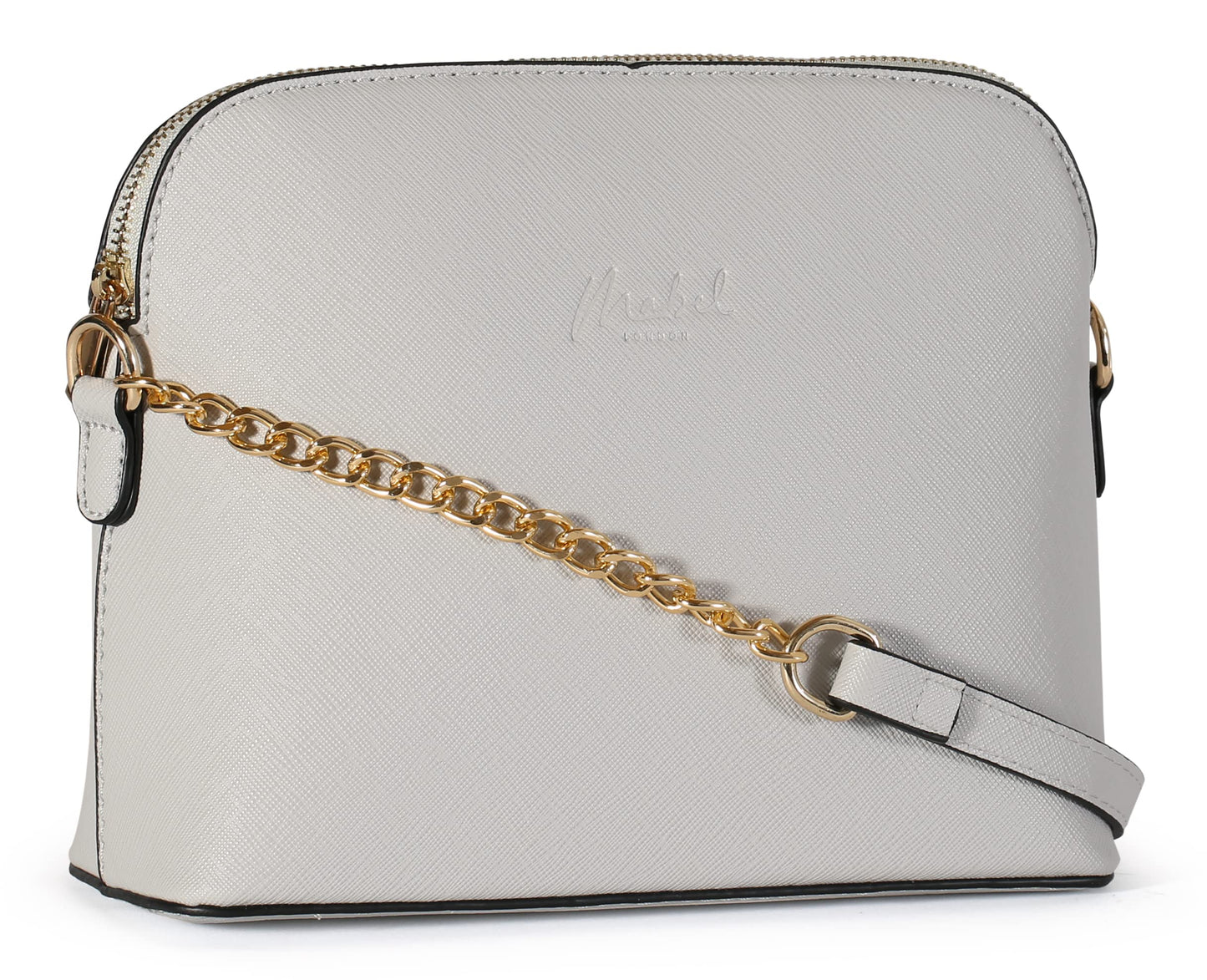 Noe - Vegan Leather Small Saddle Crossbody Shoulder Bag with Back Zip Pocket