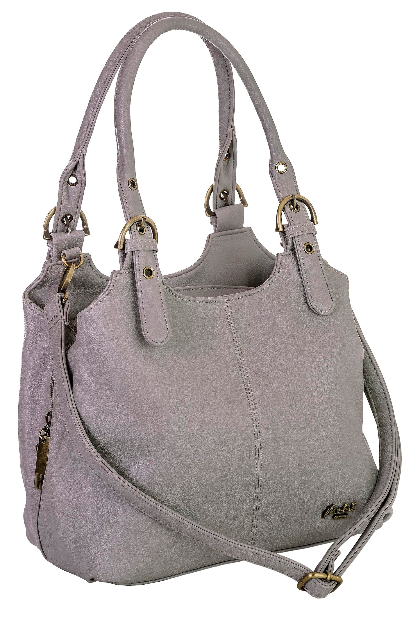 Amelia - Large Vegan Leather Shoulder Tote with Zip Closure & Spacious Organised Interior