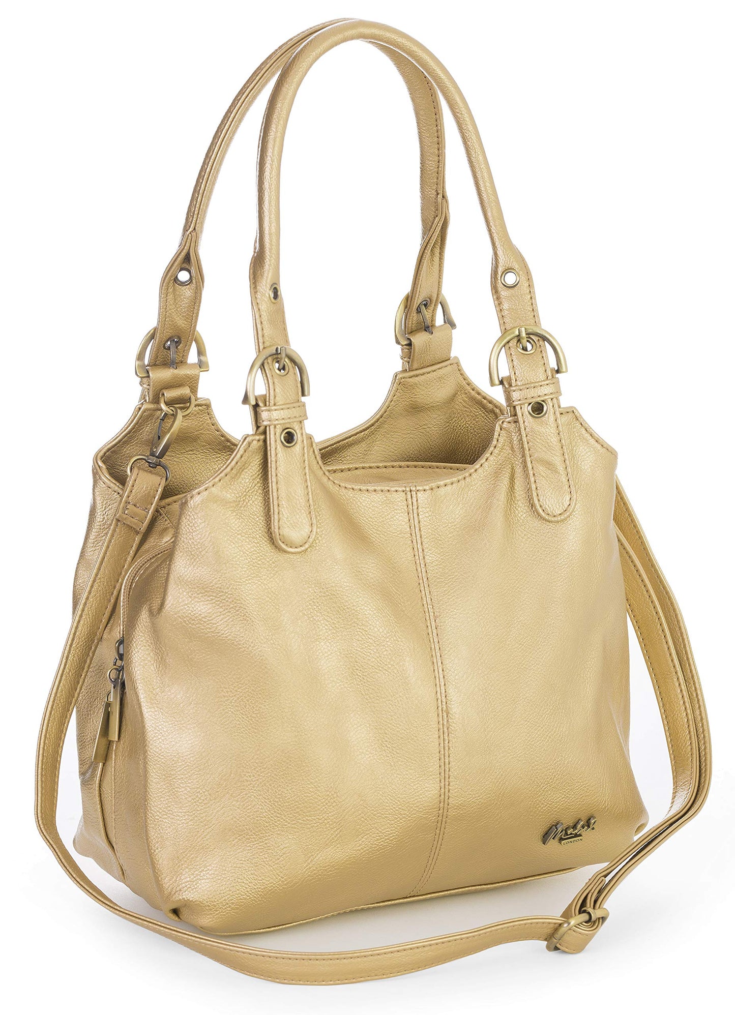 Amelia - Large Vegan Leather Shoulder Tote with Zip Closure & Spacious Organised Interior