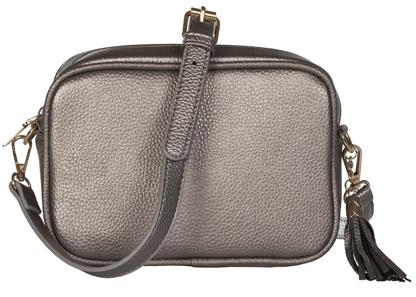 Ki - Small Vegan Leather Crossbody Shoulder Bag with Compact Design & Zip Pocket