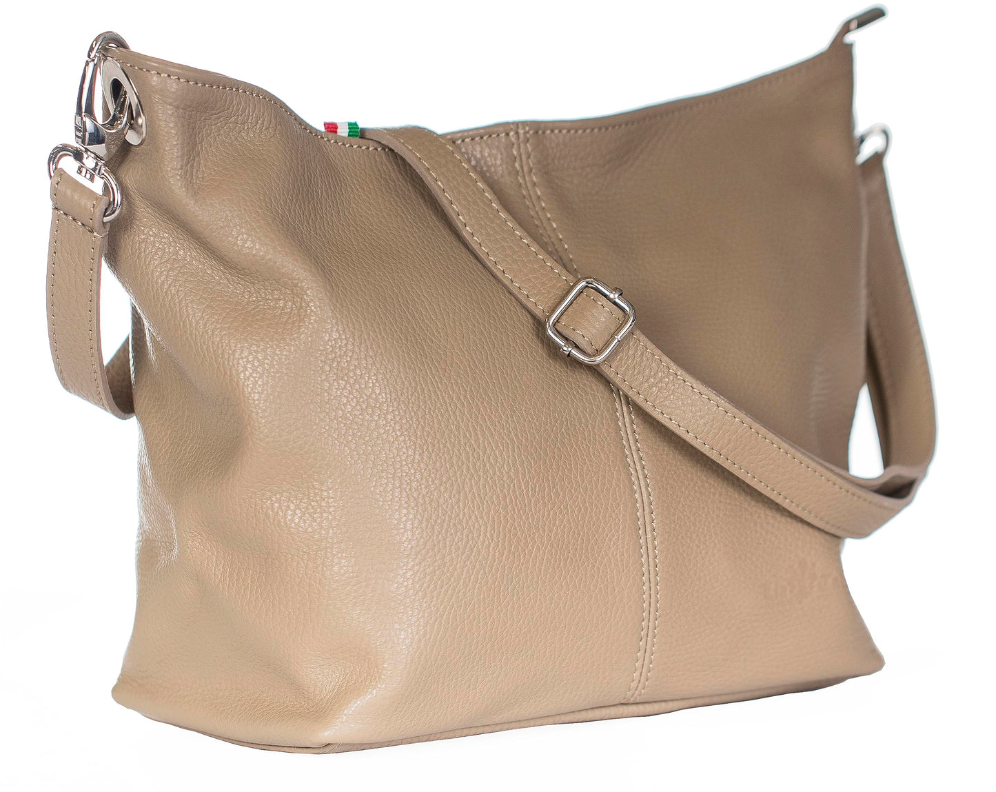 Adal - Genuine Italian Leather Medium Hobo Shoulder Bag Handmade in Florence Tuscany