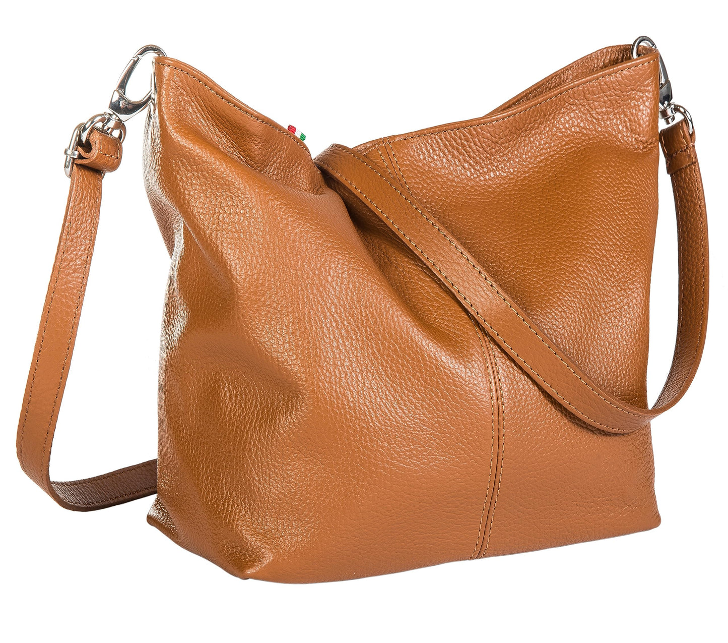 Adal - Genuine Italian Leather Medium Hobo Shoulder Bag Handmade in Florence Tuscany