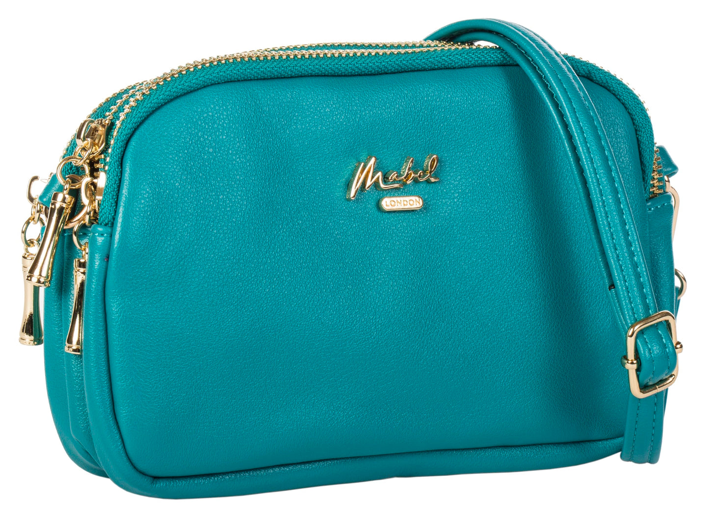 Simone - Vegan Leather Small Crossbody Bag with Triple Zip Compartments