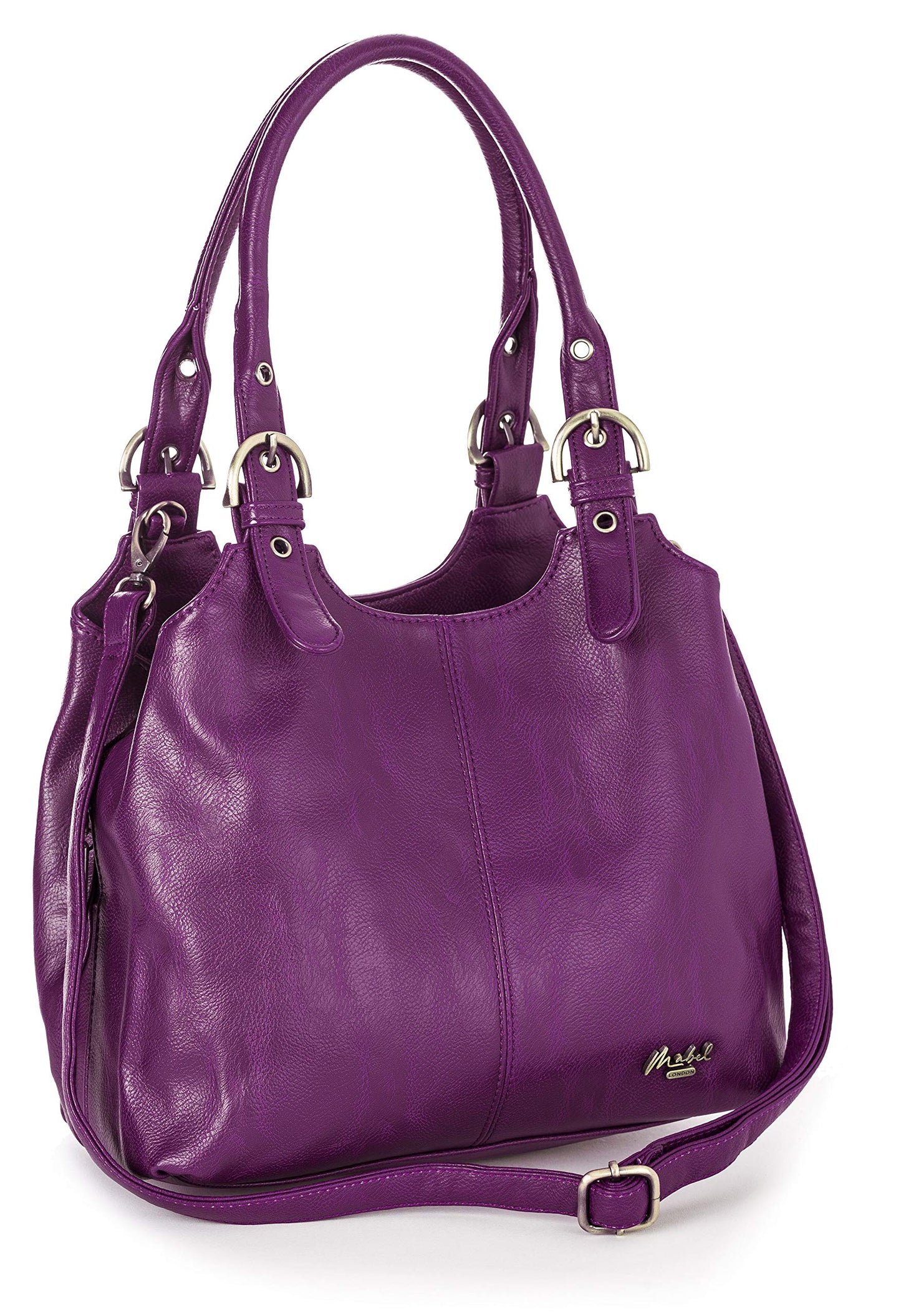 Amelia - Large Vegan Leather Shoulder Tote with Zip Closure & Spacious Organised Interior