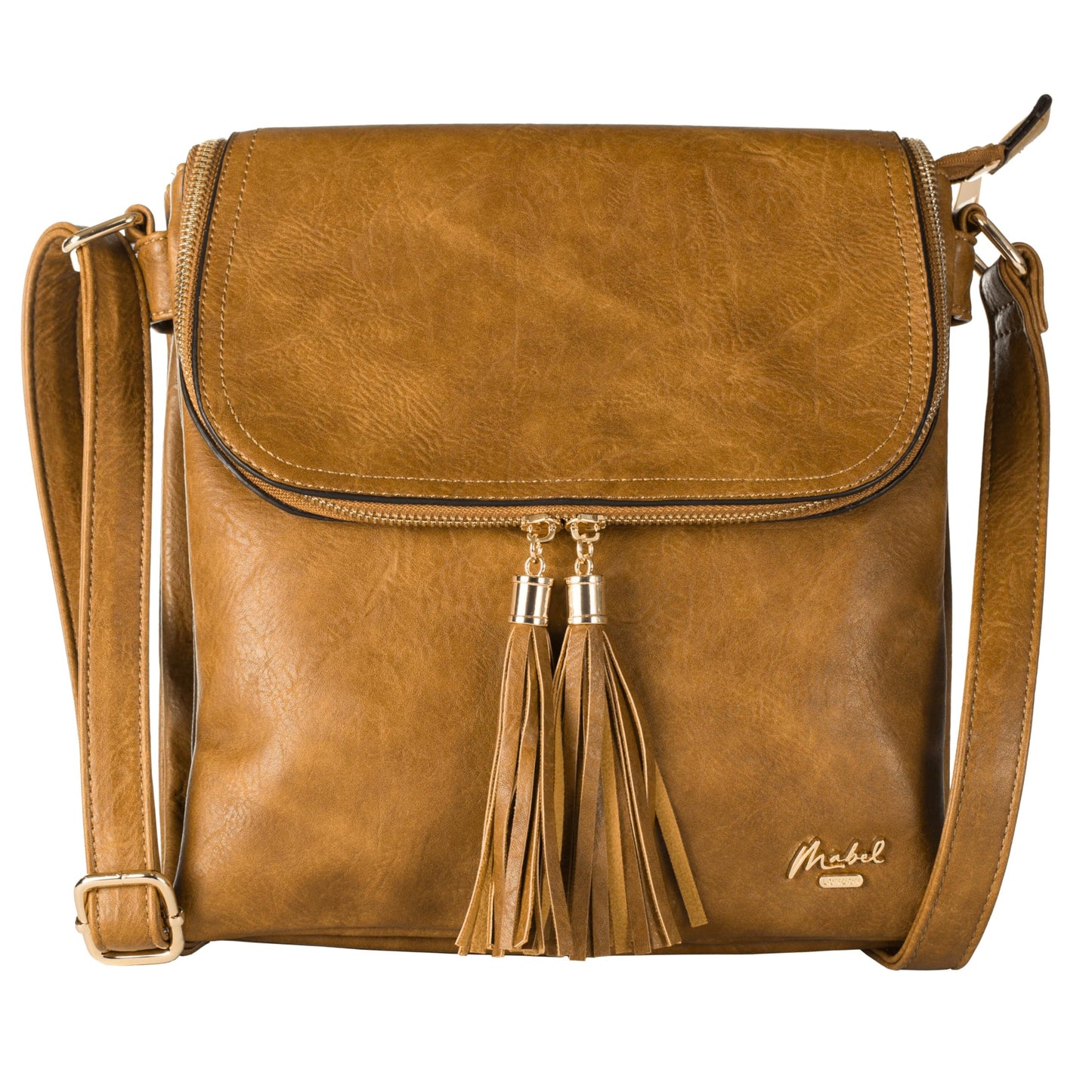 Polly - Medium Vegan Leather Shoulder Tote Bag with Zip Closure & Everyday Design