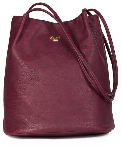 Delilah – Medium Vegan Leather Hobo Shoulder Bag with Pockets