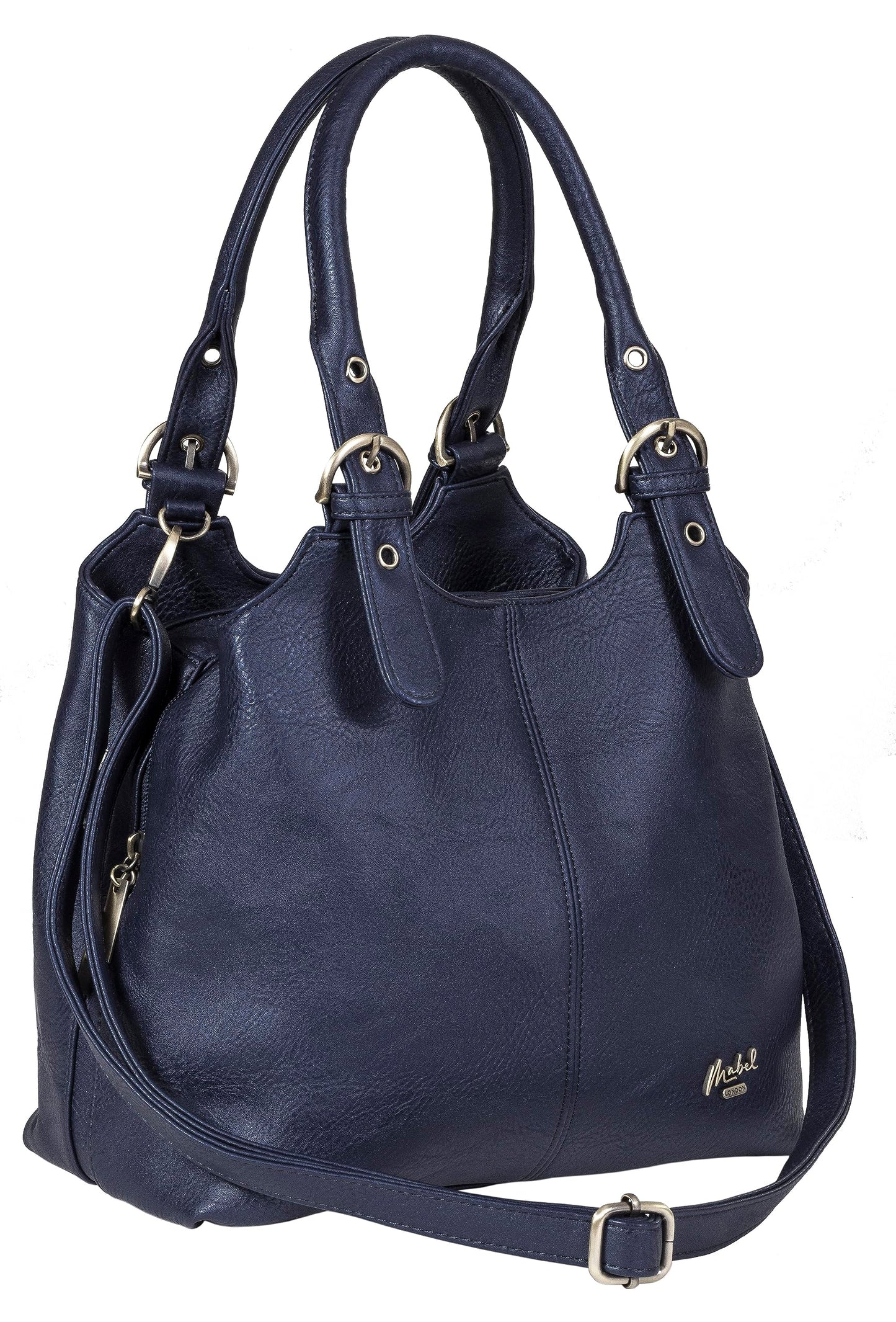 Amelia - Large Vegan Leather Shoulder Tote with Zip Closure & Spacious Organised Interior
