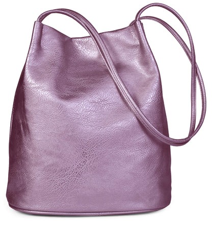 Delilah – Medium Vegan Leather Hobo Shoulder Bag with Pockets